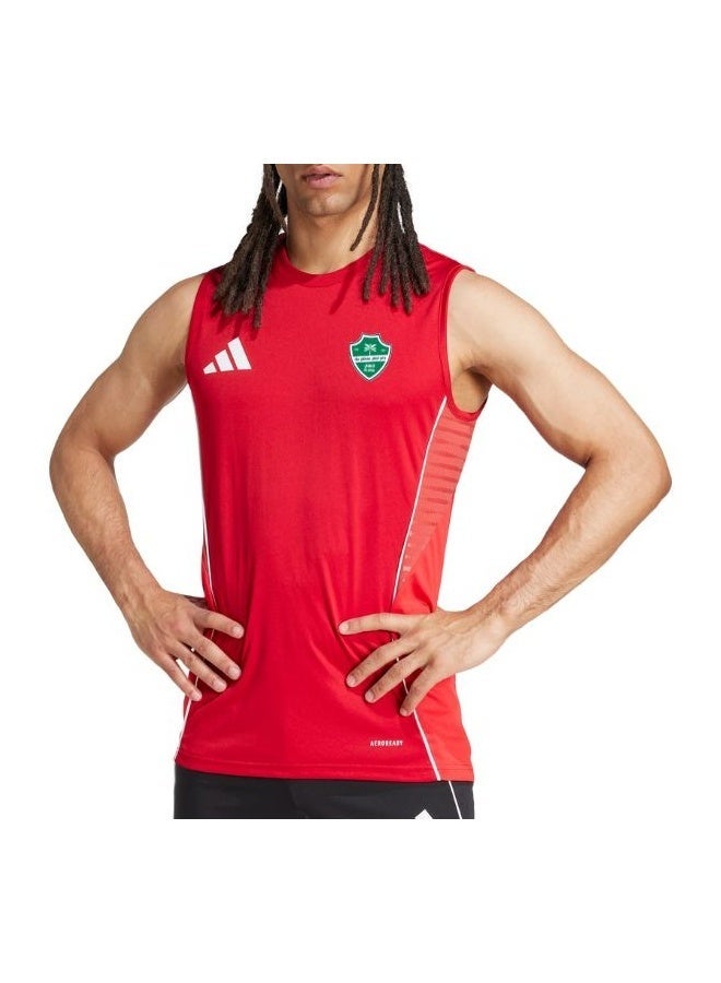 قميص التدريب الأحمر بدون أكمام لنادي الأهلي 25/26